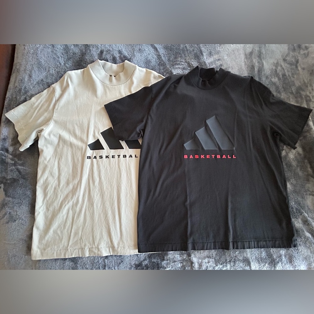 Adidas Basketball Heavyweight Oversized Tees Men's Size L - 2 Pcs